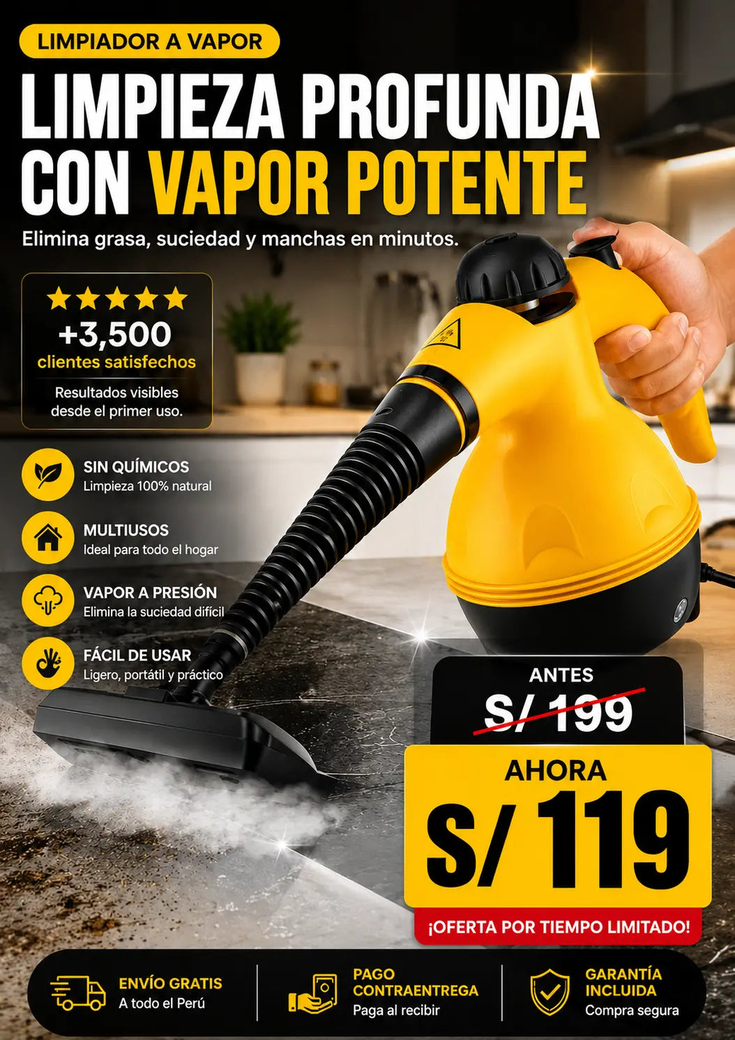 limpiador a vapor pro Max