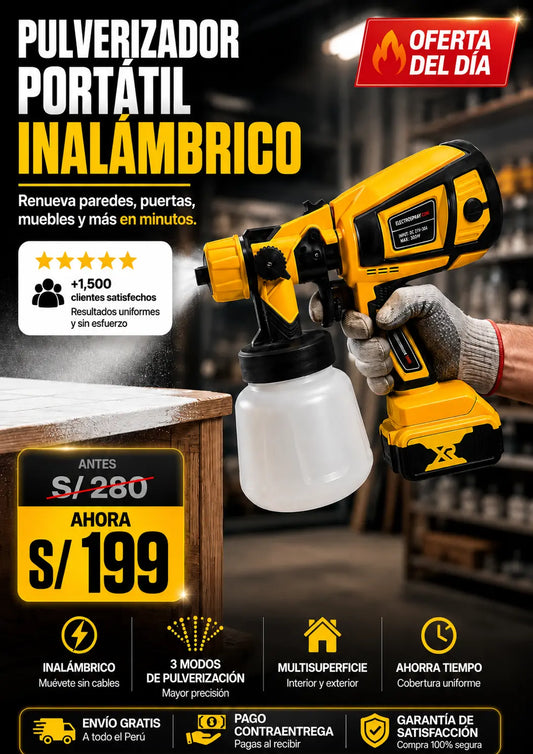 Pulverizador inalámbrico portátil