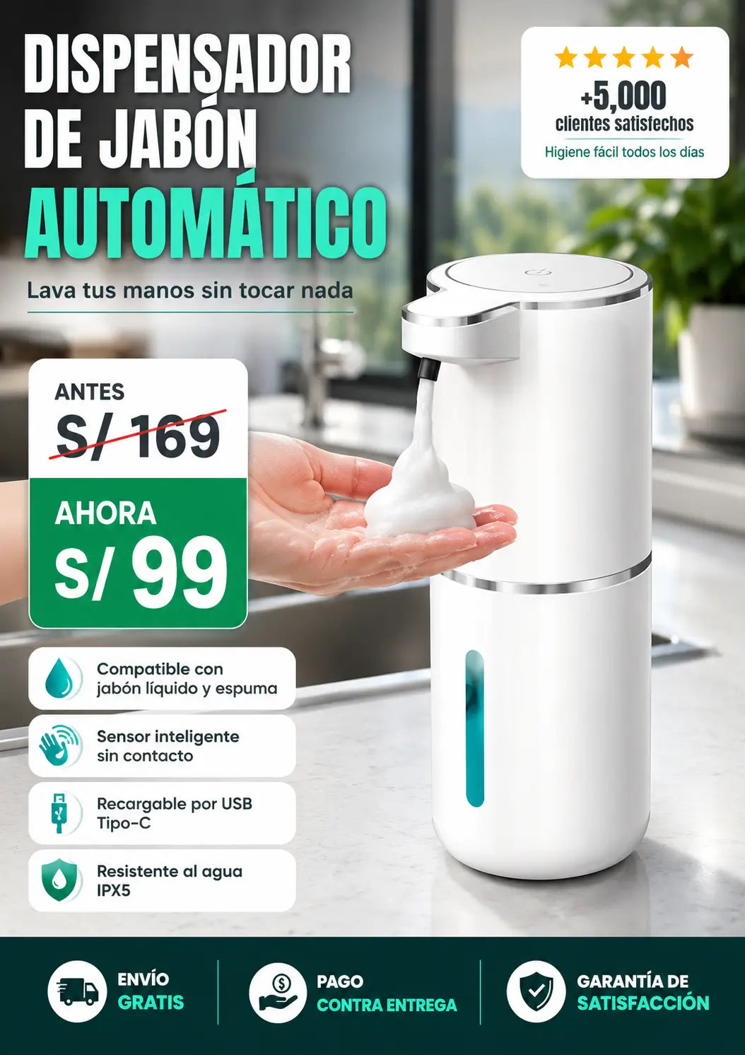 Dispensador de jabón automático